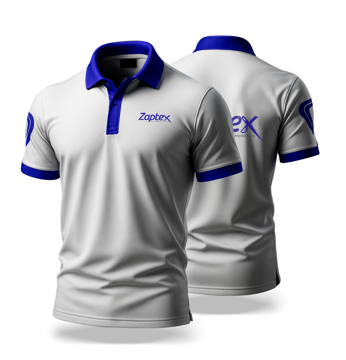 Mockup camisas polo ZapTex frente e costas
